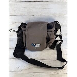 Rogue Iron Disc Golf Bag Messenger Style Charcoal Grey Canvas Shoulder Strap